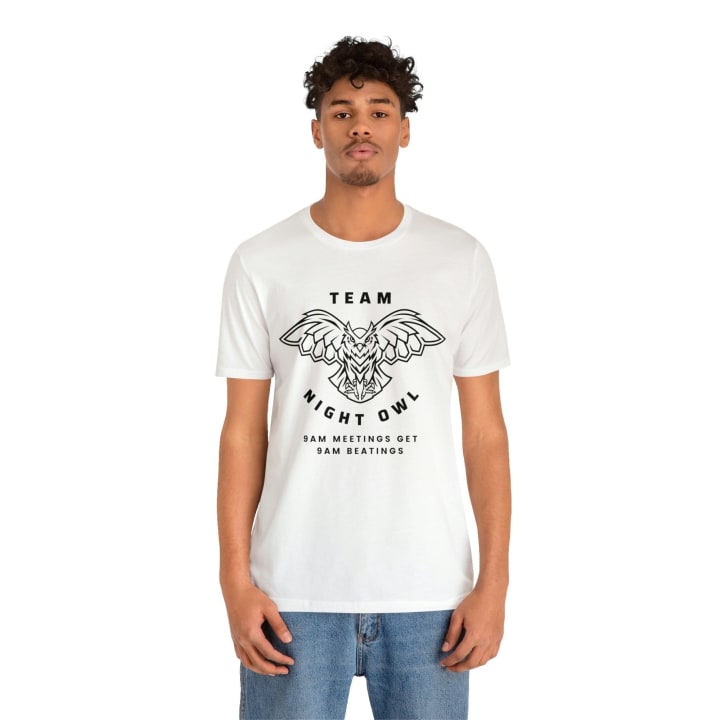 Team Night Owl Unisex Jersey Short Sleeve Tee