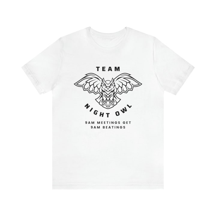 Team Night Owl Unisex Jersey Short Sleeve Tee