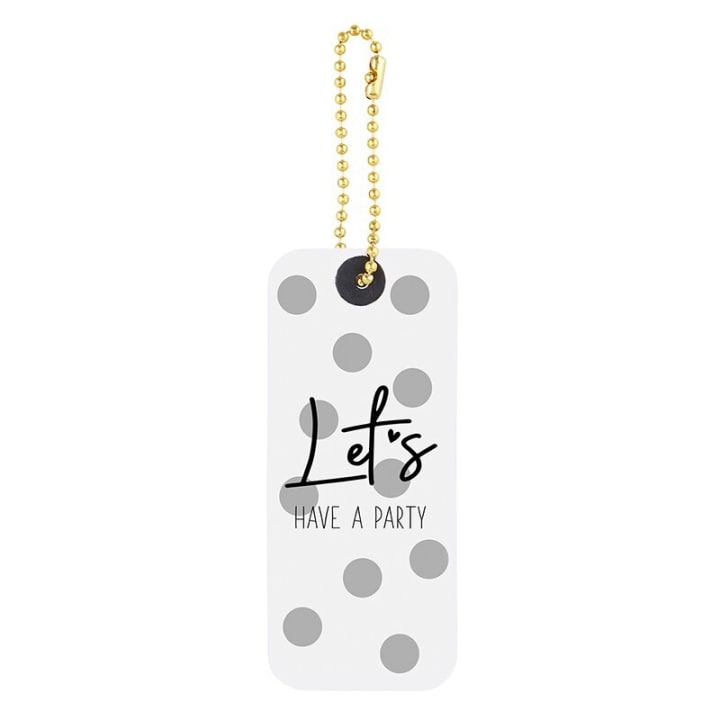 Gift Tag Book in Black and White | 24 Minimalist Tags with Gold Ball Chains