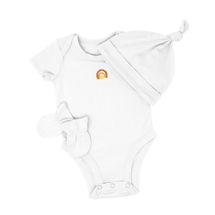 The Onesie Essential Set - Color: Bright White, Size: 0-3 months