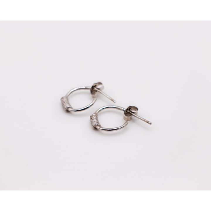 Italian Mini Sterling Silver Hoop Earrings