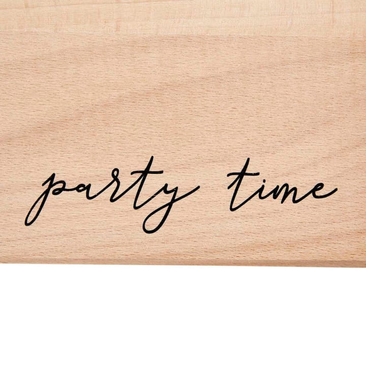 Party Time Wood Charcuterie Board | 21.5" x 7.25"