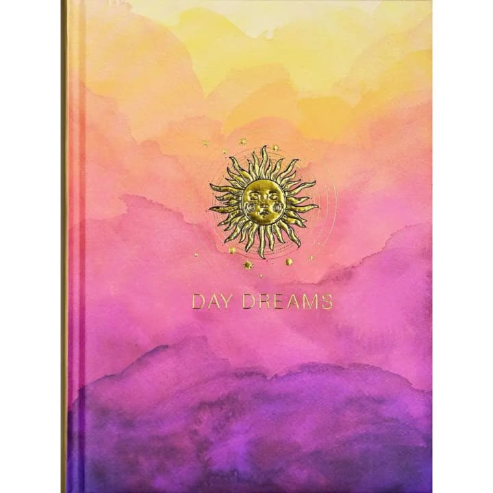 Day/Night Reversible Hard Cover Journal | Sun Moon | 6-1/4'' x 8-1/2''