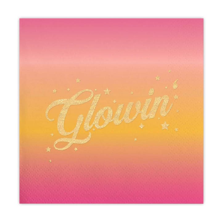 Glowin' Foil Beverage Napkins | Cocktail Paper Party Napkin | 5" Square