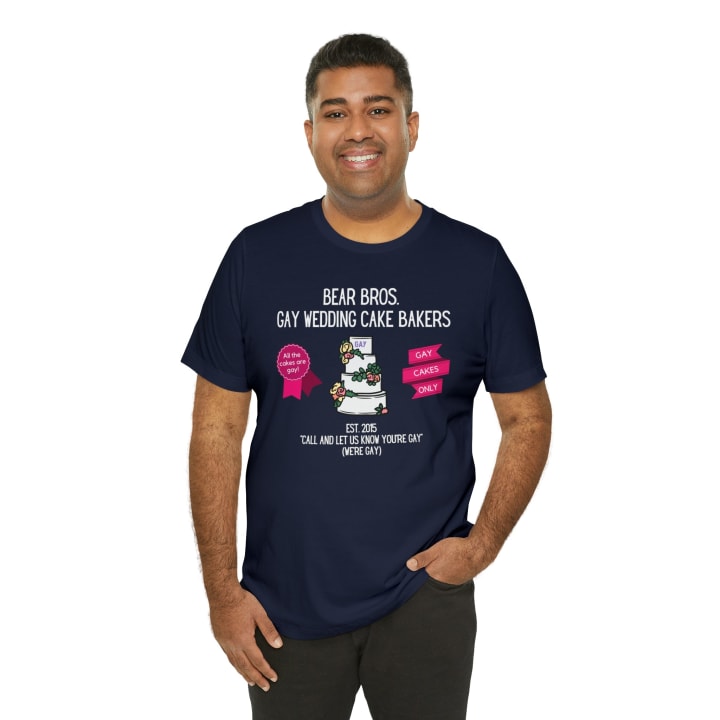 Bear Bros. Gay Wedding Cake Bakers Unisex Short Sleeve Tee [Multiple Color Options]