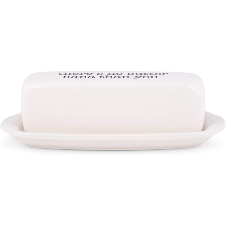 There's No Butter Nana Than You Butter Dish Tray with Lid | Ceramic 8.5"L x 3.5"W