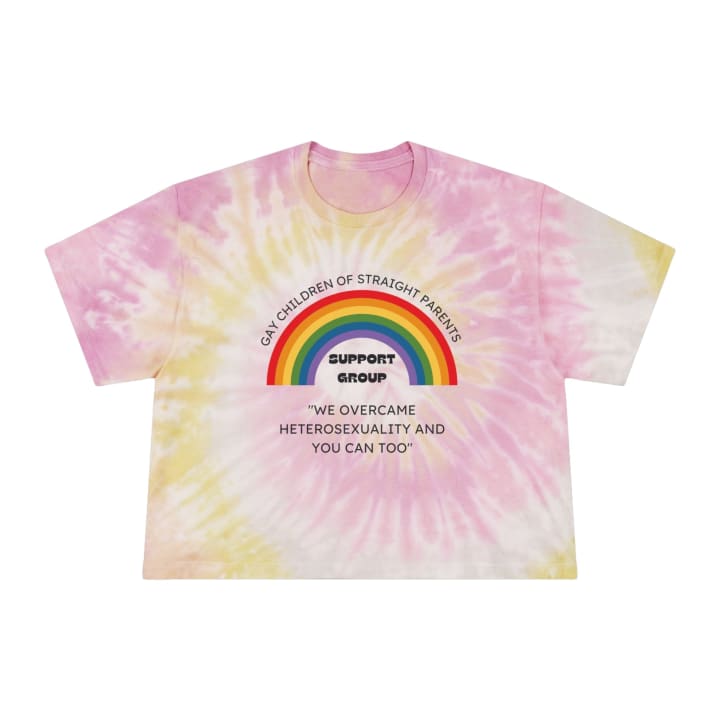 Gay Children of Straight Parents Support Group Women's Tie-Dye Crop Tee