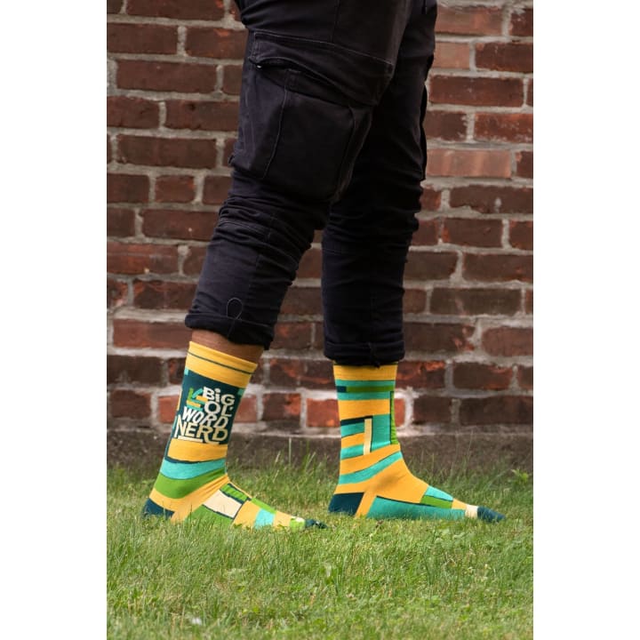 Big Ol' Word Nerd Men's Crew Socks | BlueQ at GetBullish