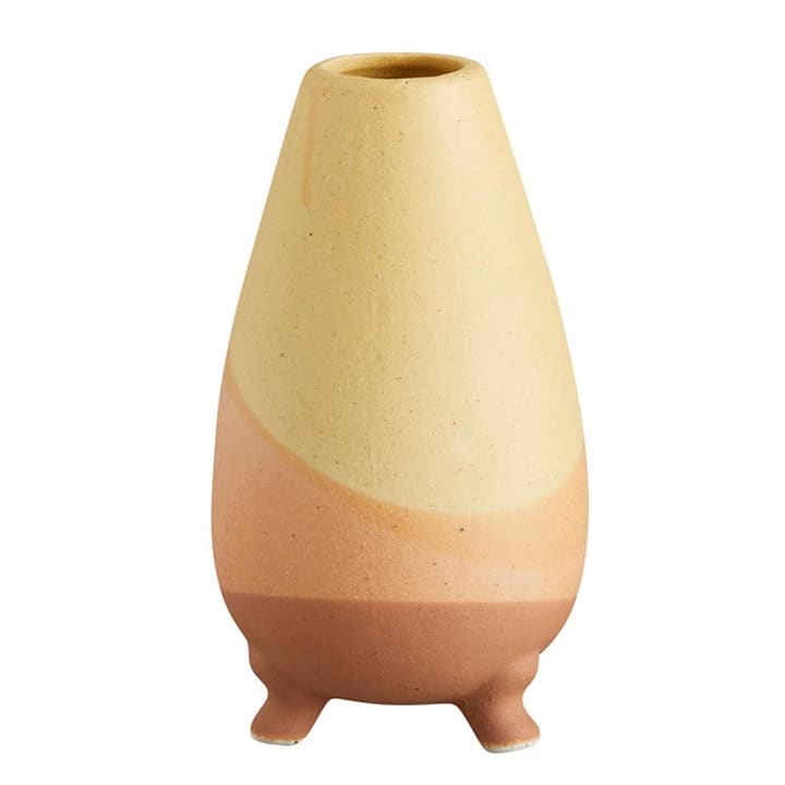 3-Leg Pot in Warm Colors | Decorative Ceramic Vase | 7.75" Tall
