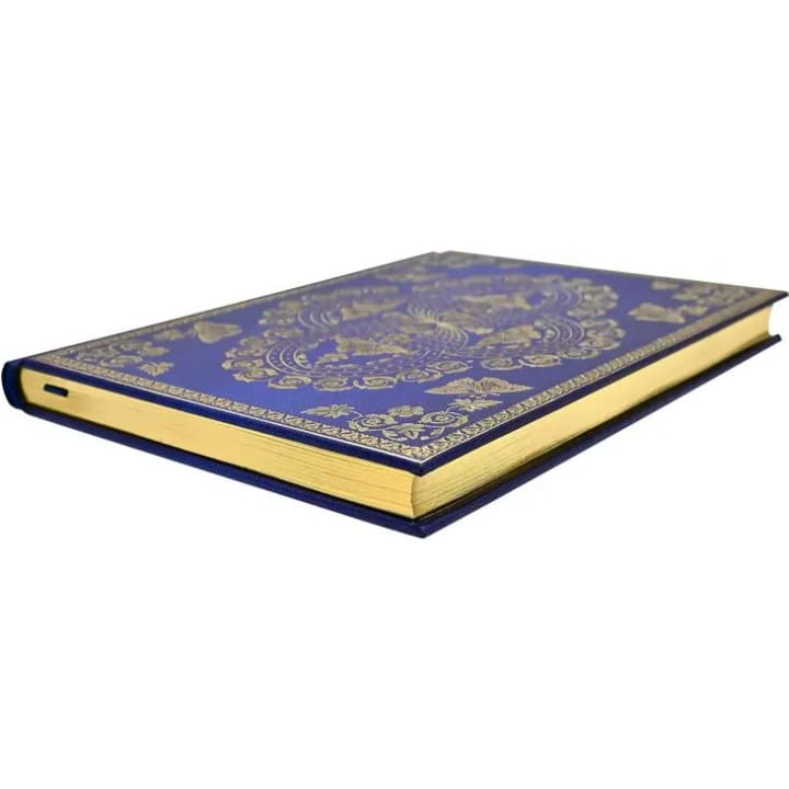 Gilded Butterflies Journal | Bejewelled Floral in Gold and Deep Blue | 6-1/4'' x 8-1/4''