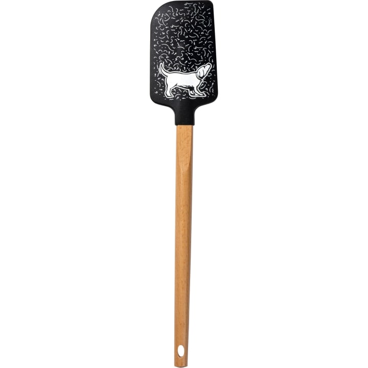 Dog Hair Is Part of The Recipe Spatula With A Wooden Handle