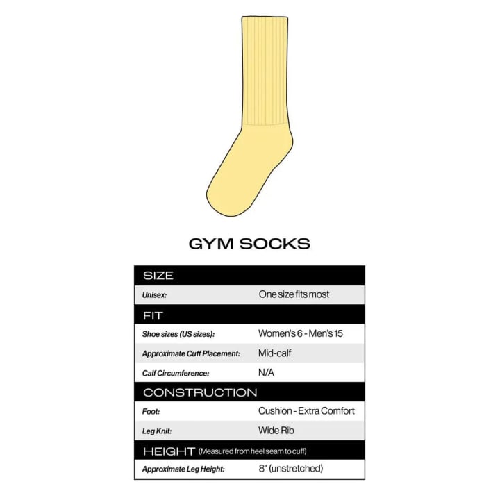 Think Good Thoughts Gym Crew Socks | Black Cotton Socks | Unisex