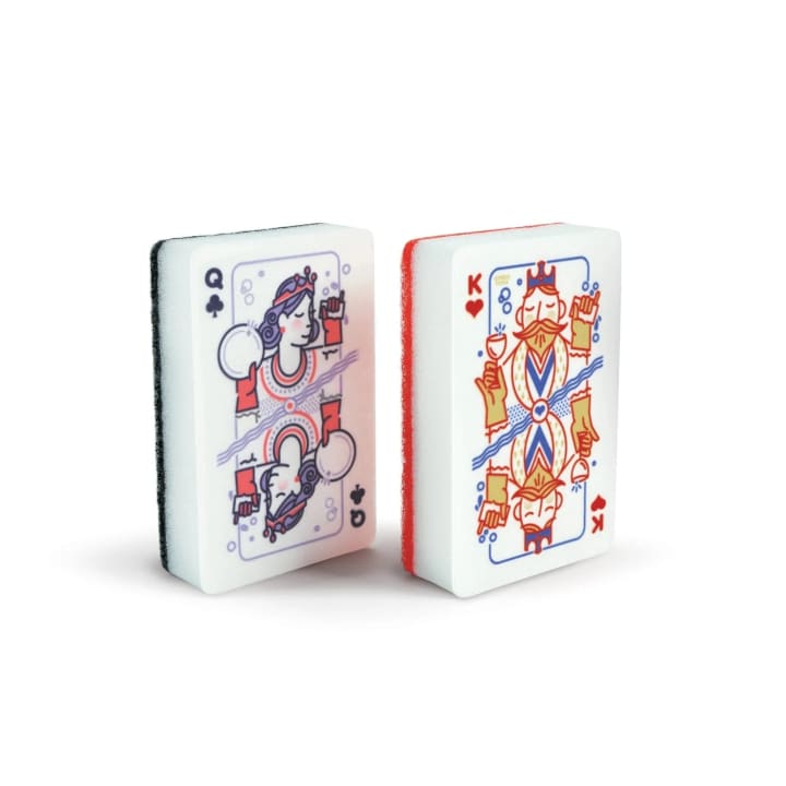 Clean House Playing Card Kitchen Sponges | Set of 4