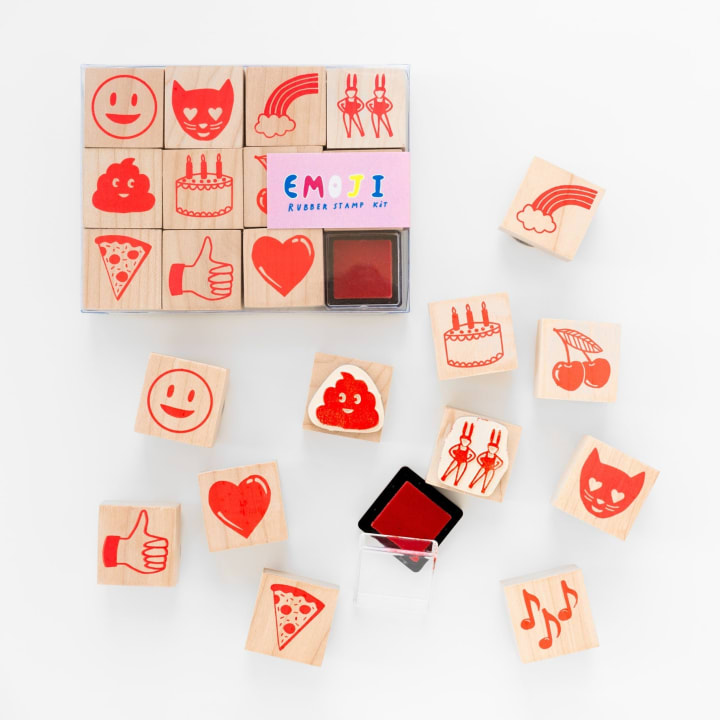 Emoji Rubber Stamp Kit