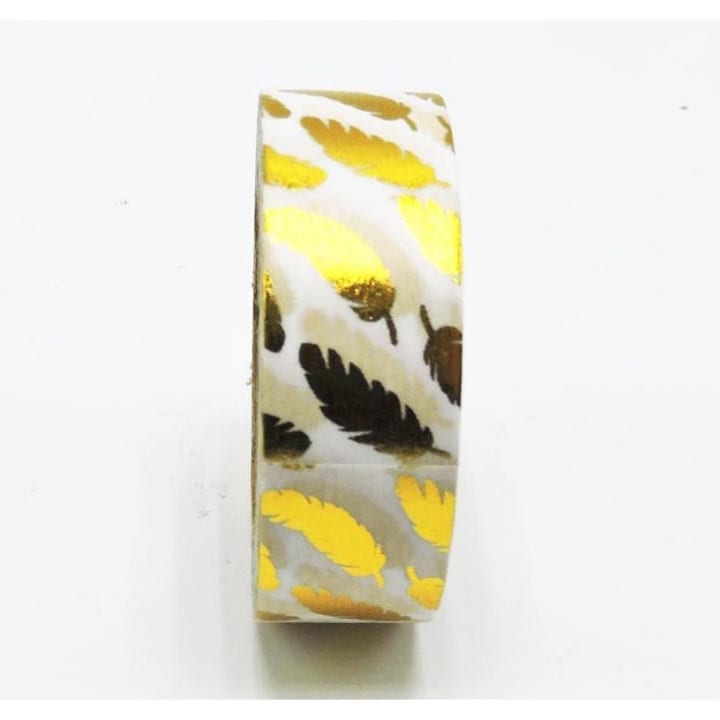 Gold Feather Washi Tape in Metallic | Gift Wrapping and Craft Tape