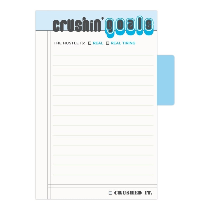 Crushin’ Goals Sticky Notes / Sticky Tabs Notepad