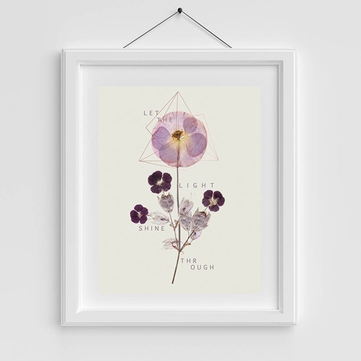 Violet Glow 11" x 14" Art Print | Copper Details | Unframed | Gift for Her