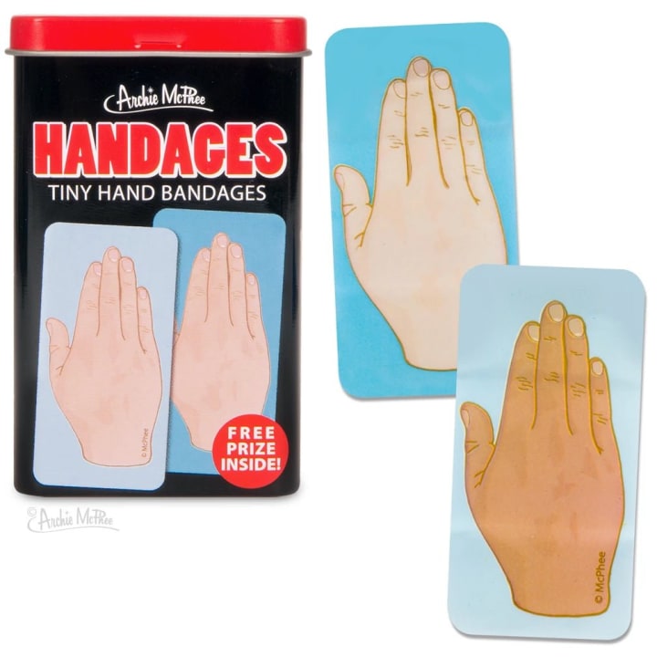 Handages Tiny Hand Bandages | Funny Bandages in a Metal Tin