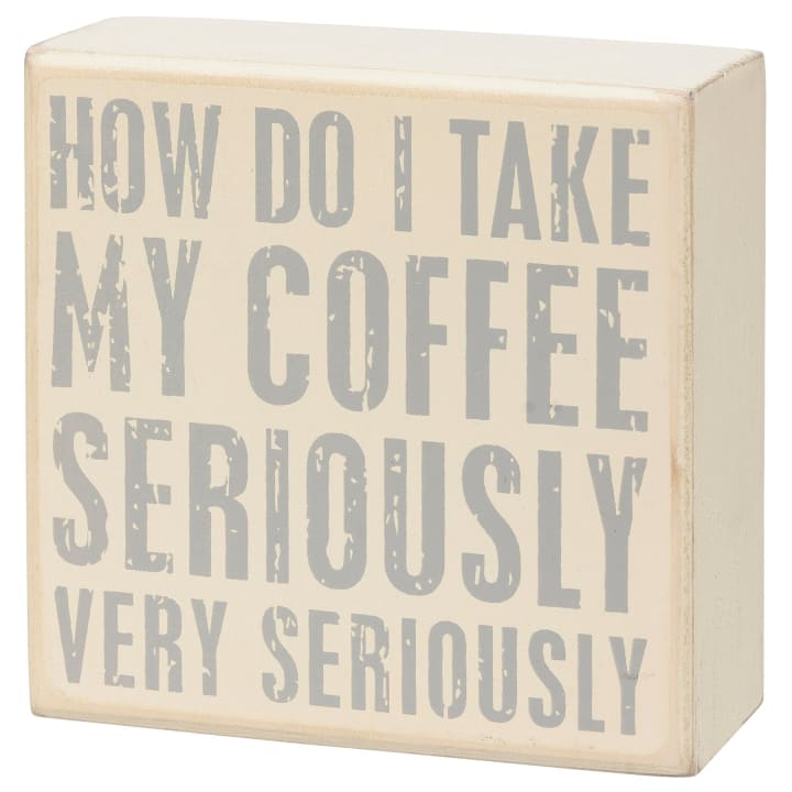 After Coffee Box Sign Set | Wall Desk Display Gift Set | 4" x 4" | Gift for Her