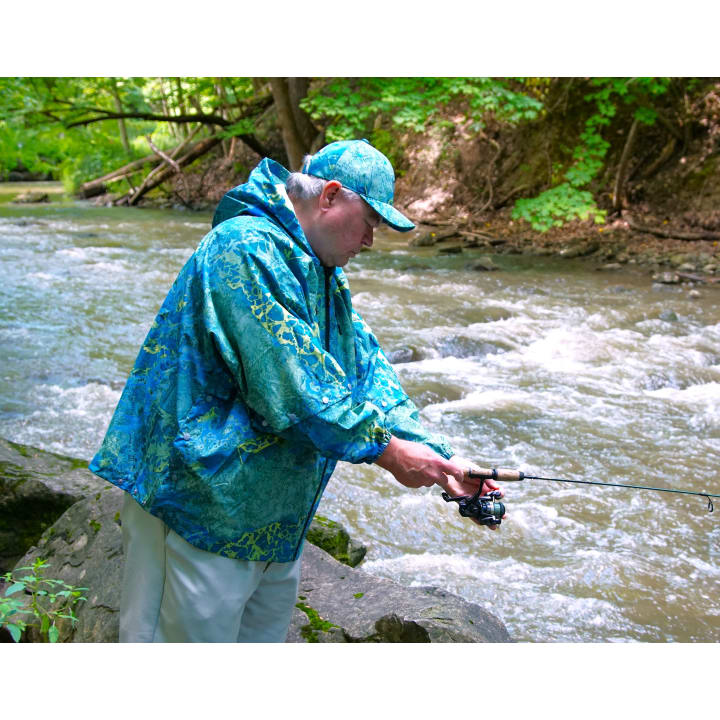 Brella 2015 Blue Yellow Unisex Rain Jacket