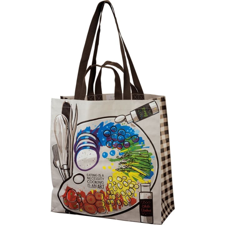 Eating Is Necessity Cooking Is Art Market Tote Bag