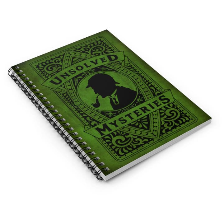 Unsolved Mysteries Spiral Notebook | 8 ¼ x 5 ¾ in