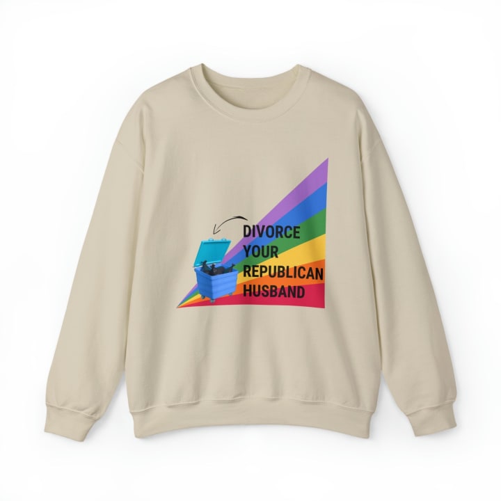 Divorce Your Republican Husband Unisex Heavy Blend™ Crewneck Sweatshirt Sizes SM-5XL | Plus Size Available