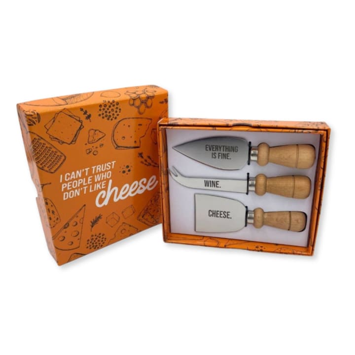 Cheese Charcuterie Set | Serving Knives for Host | Women's Funny Utensils Gift Set | Smartass & Sass at GetBullish