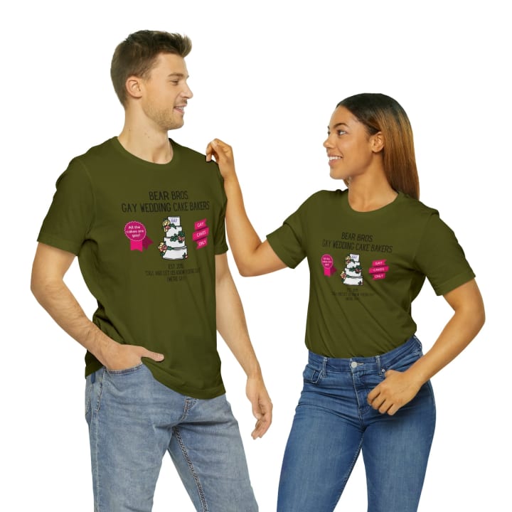 Bear Bros. Gay Wedding Cake Bakers Unisex Short Sleeve Tee [Multiple Color Options]