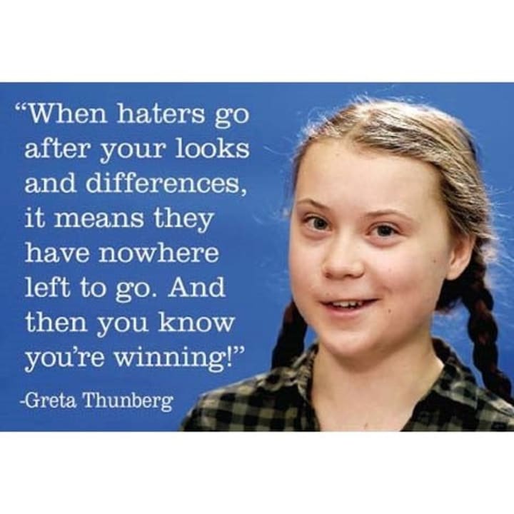When Haters Go After Your Differences Greta Thunberg Quote Fridge Magnet