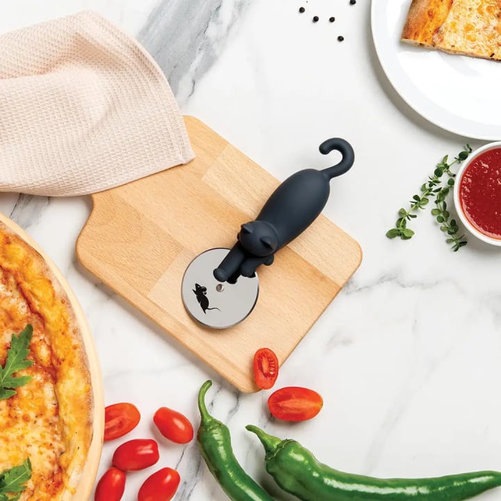 Kitty Cut Pizza Cutter Wheel | Black Cat Lovers Kitchen Utensils