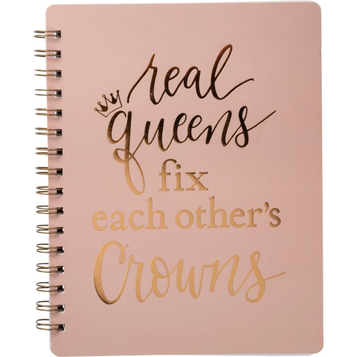 Real Queens Fix Each Other's Crowns Spiral Notebook in Blush Palette | 5.75" x 7.5" | 120 Lined Pages