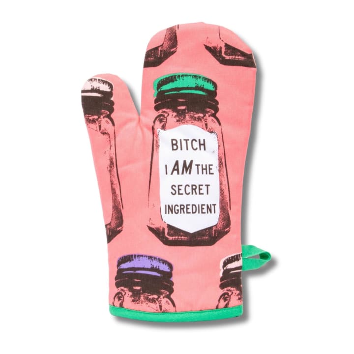 Bitch I Am The Secret Ingredient Oven Mitt | Kitchen Thermal Single Pot Holder | BlueQ at GetBullish