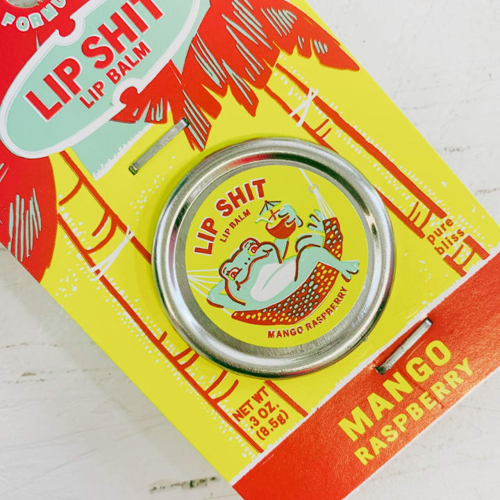 Lip Shit Lip Balm Mango Raspberry Beeswax Formula | Lip Moisturizer in Tin | .3oz | BlueQ at GetBullish