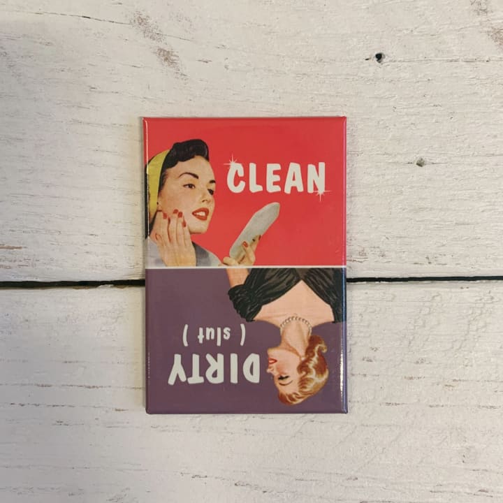 Clean / Dirty (Slut) Dishwasher Fridge Magnet