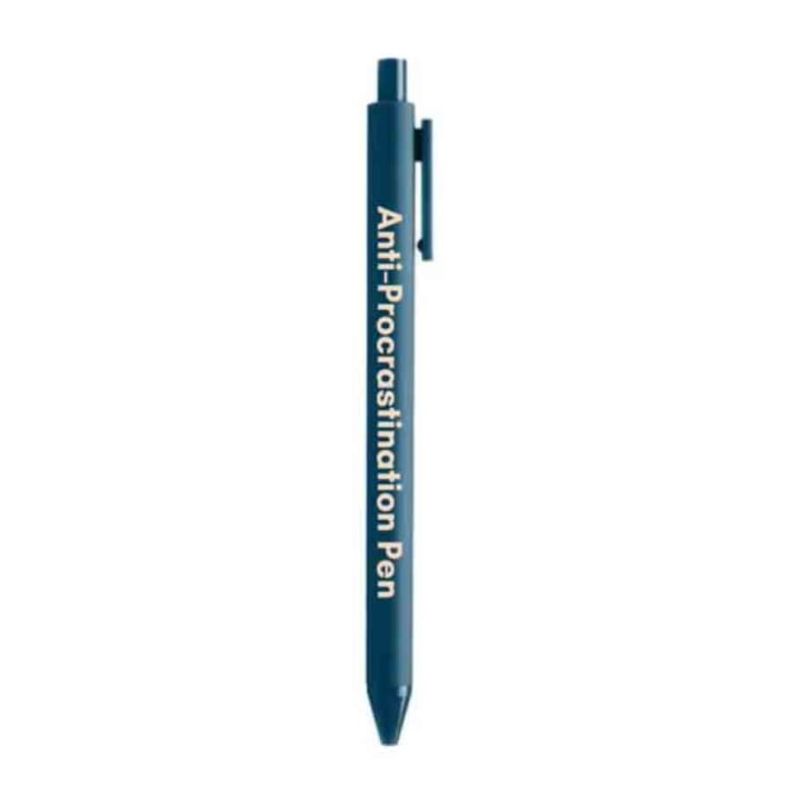 Anti-Procrastination Pen 💡 | Individual Gel Click Pen in Matte Navy