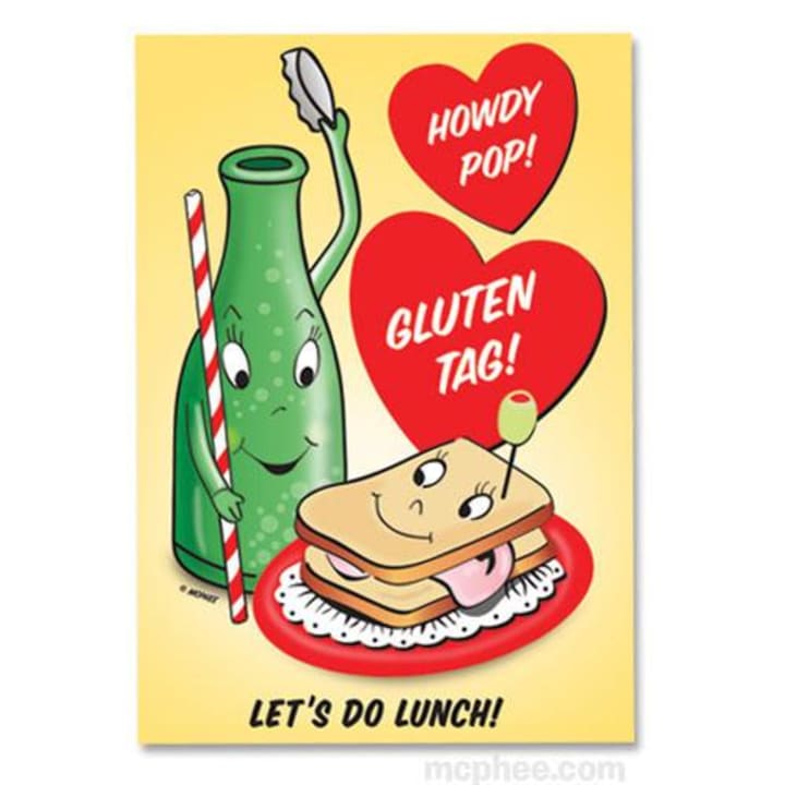 Love Note Postcards Book | 30 Postcards with Horrible Puns and Retro Valentine's-Style Art