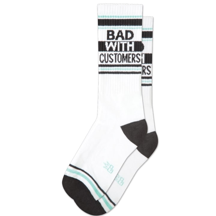 Bad With Customers Crew Socks | Men's Socks | Women's Socks