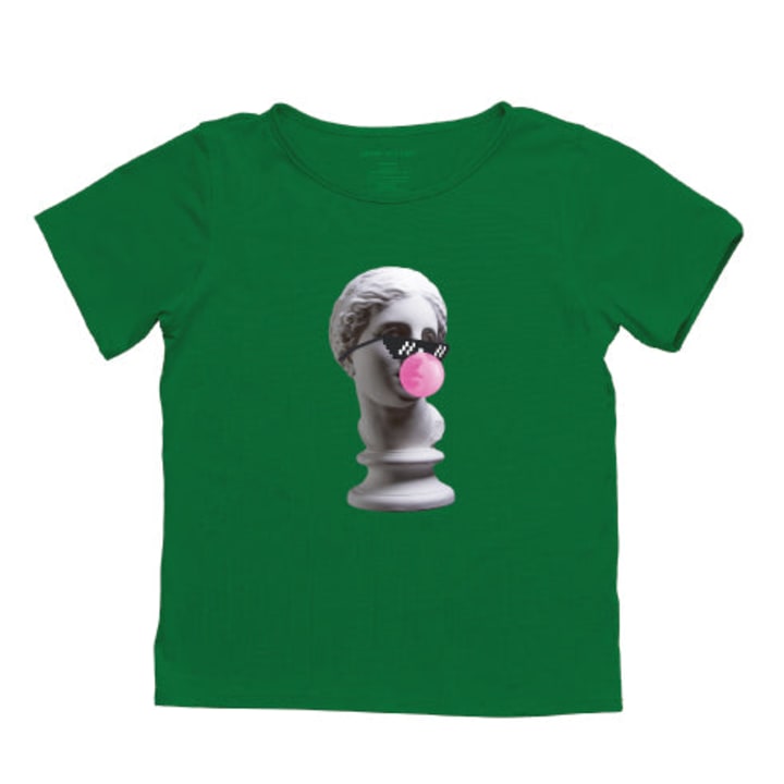 The Everyday Sensory Friendly Tee: Statue Bubblegum - Size: 2T