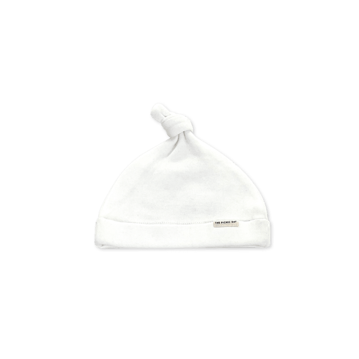 Organic Cotton Baby Hat White