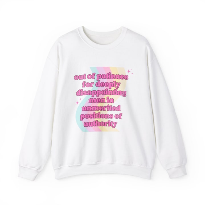 Out of Patience for Deeply Disappointing Men Unisex Heavy Blend™ Crewneck Sweatshirt Sizes SM-5XL | Plus Size Available