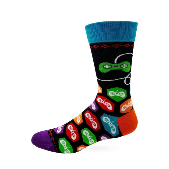 I'm Not Procrastinating I'm Doing Side Quests Men's Novelty Crew Socks | Video Games