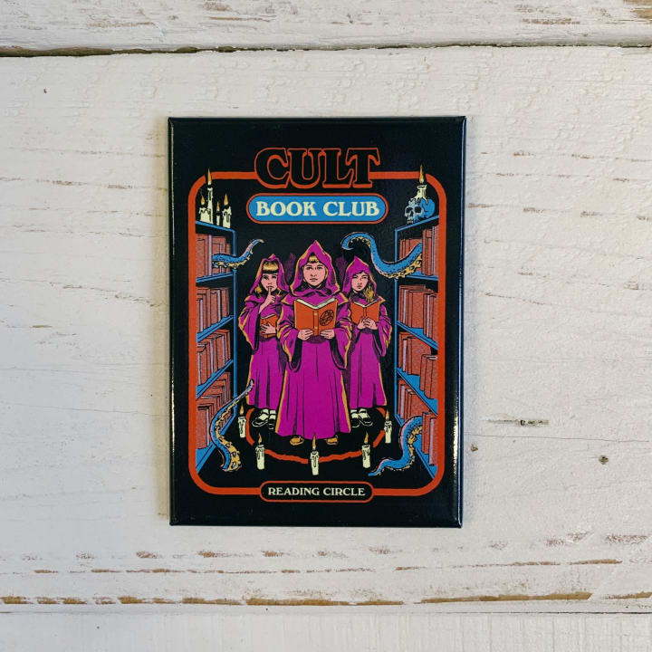 CULT Book Club….Reading Circle Rectangular Fridge Magnet | 3" x 2"