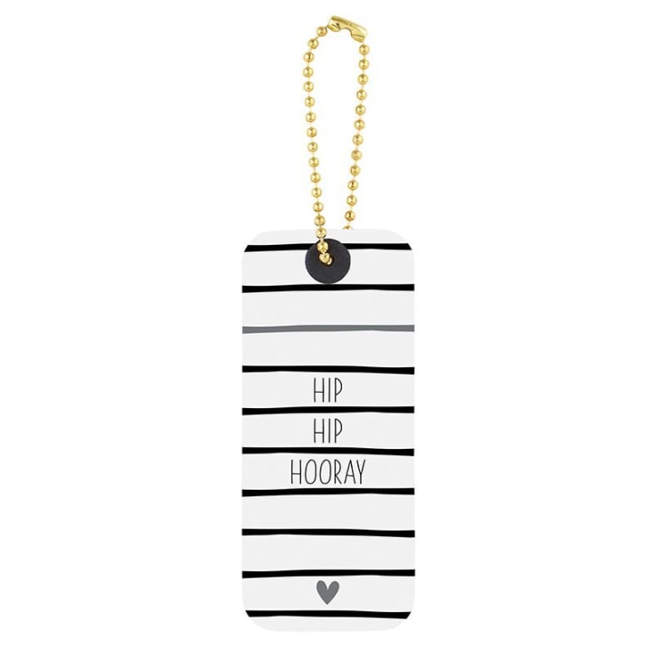 Gift Tag Book in Black and White | 24 Minimalist Tags with Gold Ball Chains