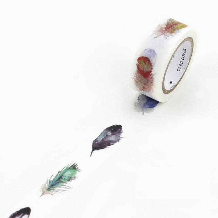 On-Trend Feather Washi Tape | Gift Wrapping and Craft Tape