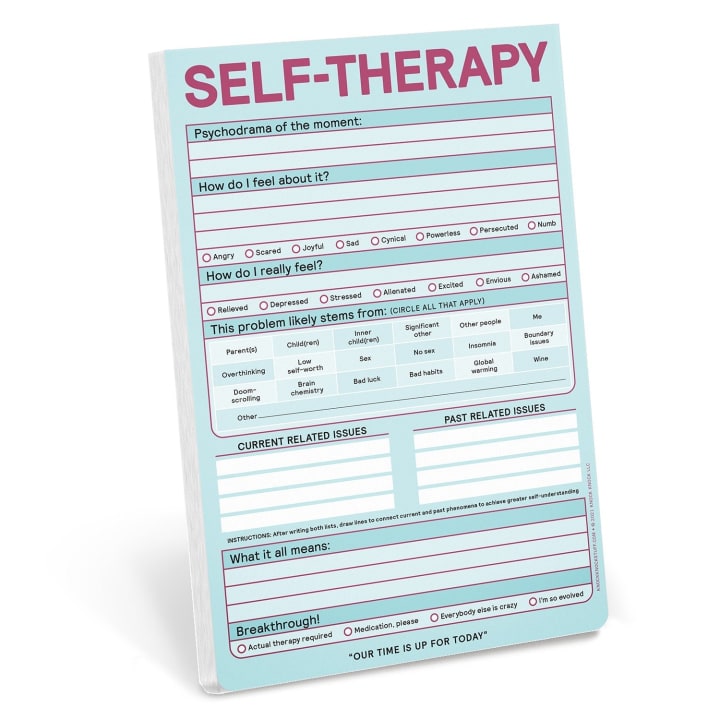 Self-Therapy Notepad in Pastel Blue