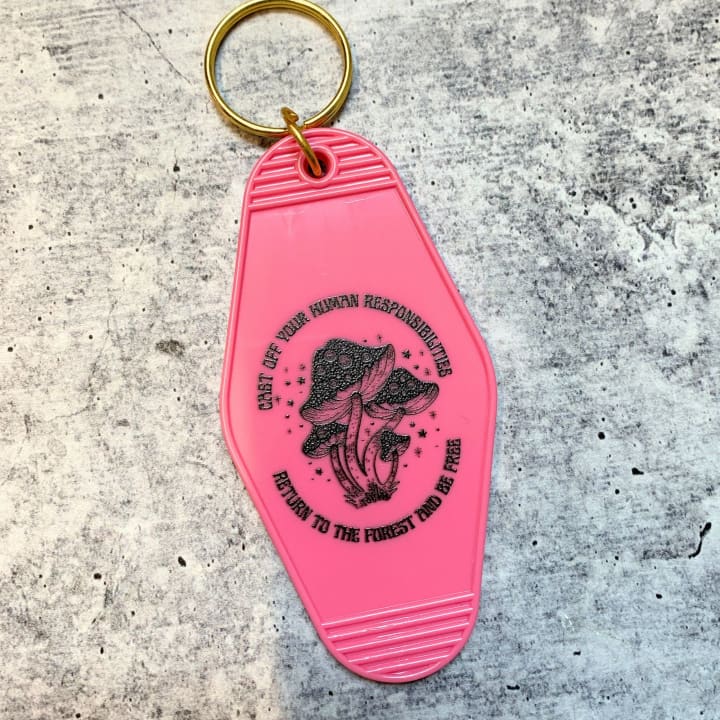 Return to the Forest Mushroom Motel Style Keychain 🍄 🌳