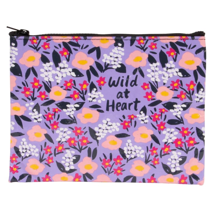 Wild At Heart Floral Recycled Material Zipper Pouch | BlueQ at GetBullish