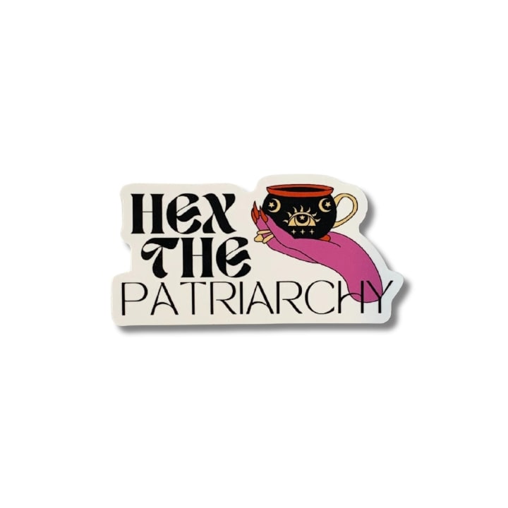 Hex The Patriarchy Feminist Witchy Vinyl Sticker