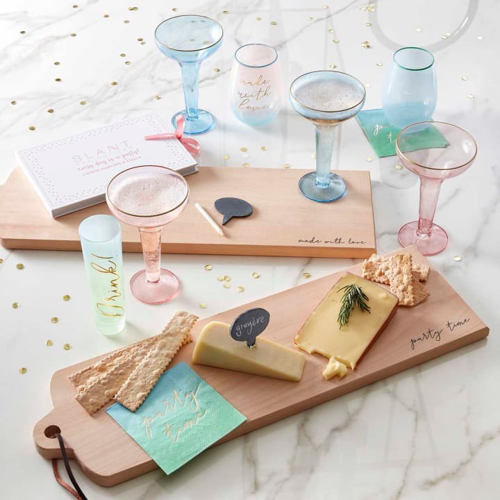 Party Time Wood Charcuterie Board | 21.5" x 7.25"